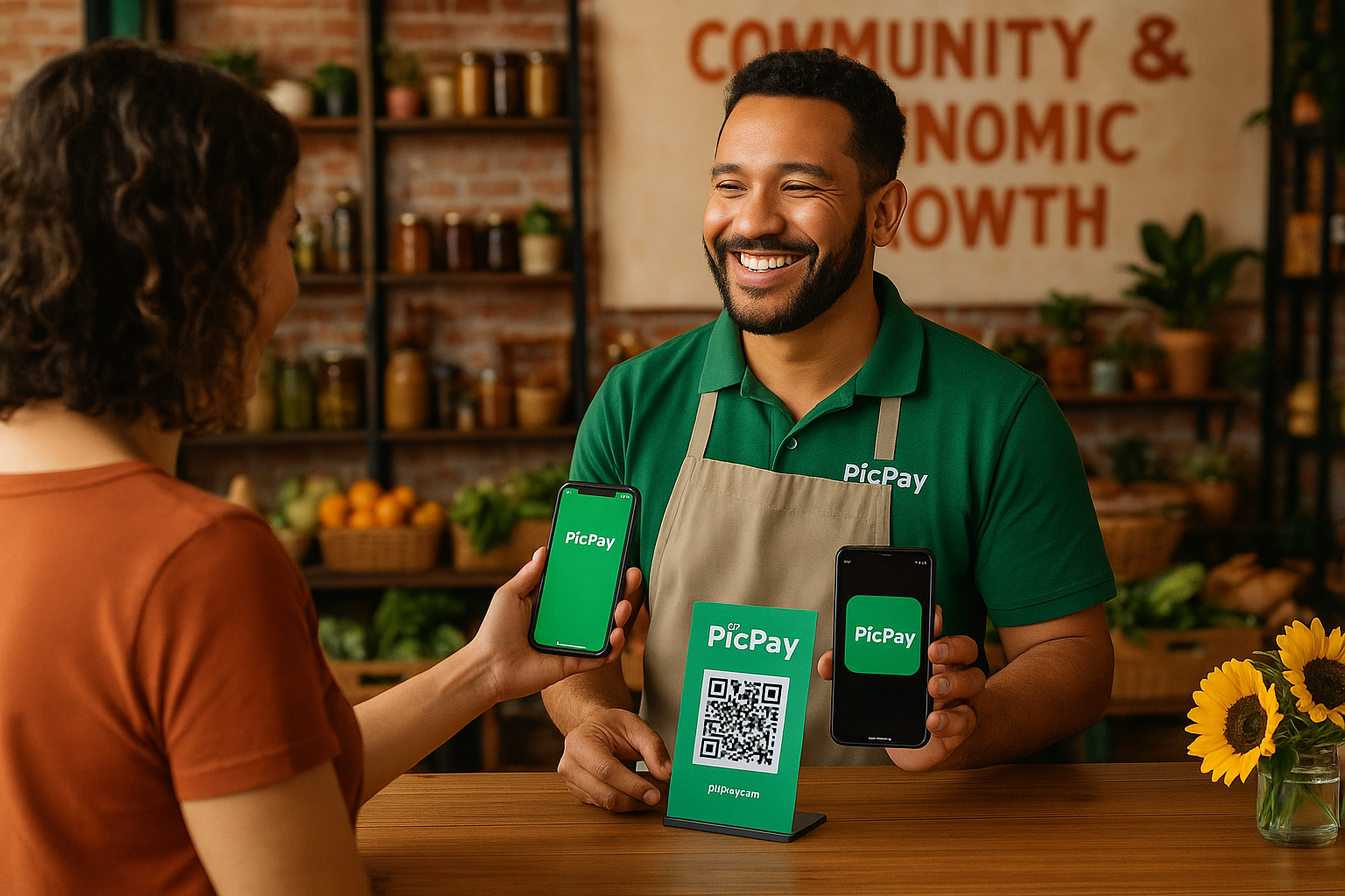 PicPay em Pequenos Negócios da Economia Preta Pequenos negócios usando PicPay para transações